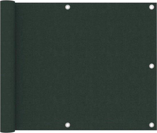 vidaXL Balkonscherm 75x600 cm Oxford stof donkergroen
