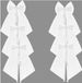 PartyDeco Antenne de voiture de mariage ruban nœud - Mariage - blanc - 6 pièces - 18 cm