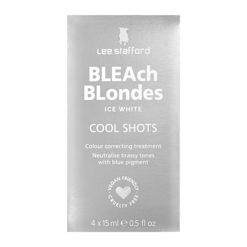 Lee Stafford Bleach Blondes Ice White Cool Shots Colour Correcting Treatment 4 x 15ml