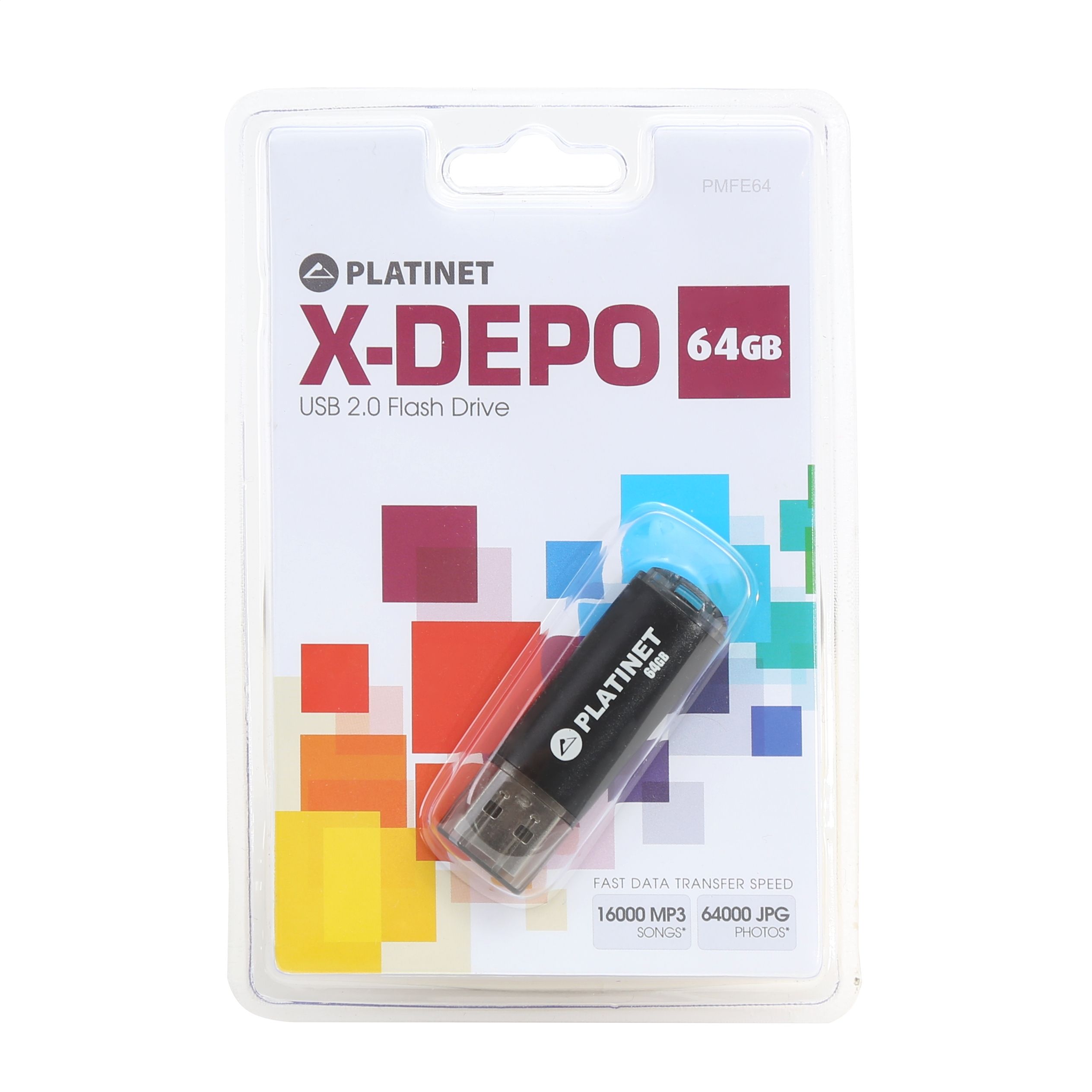 Platinet PMFE64 - USB-stick - 64GB