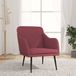 Maison Exclusive - Fauteuil, vin rouge, 63x76x80 cm, rembourré