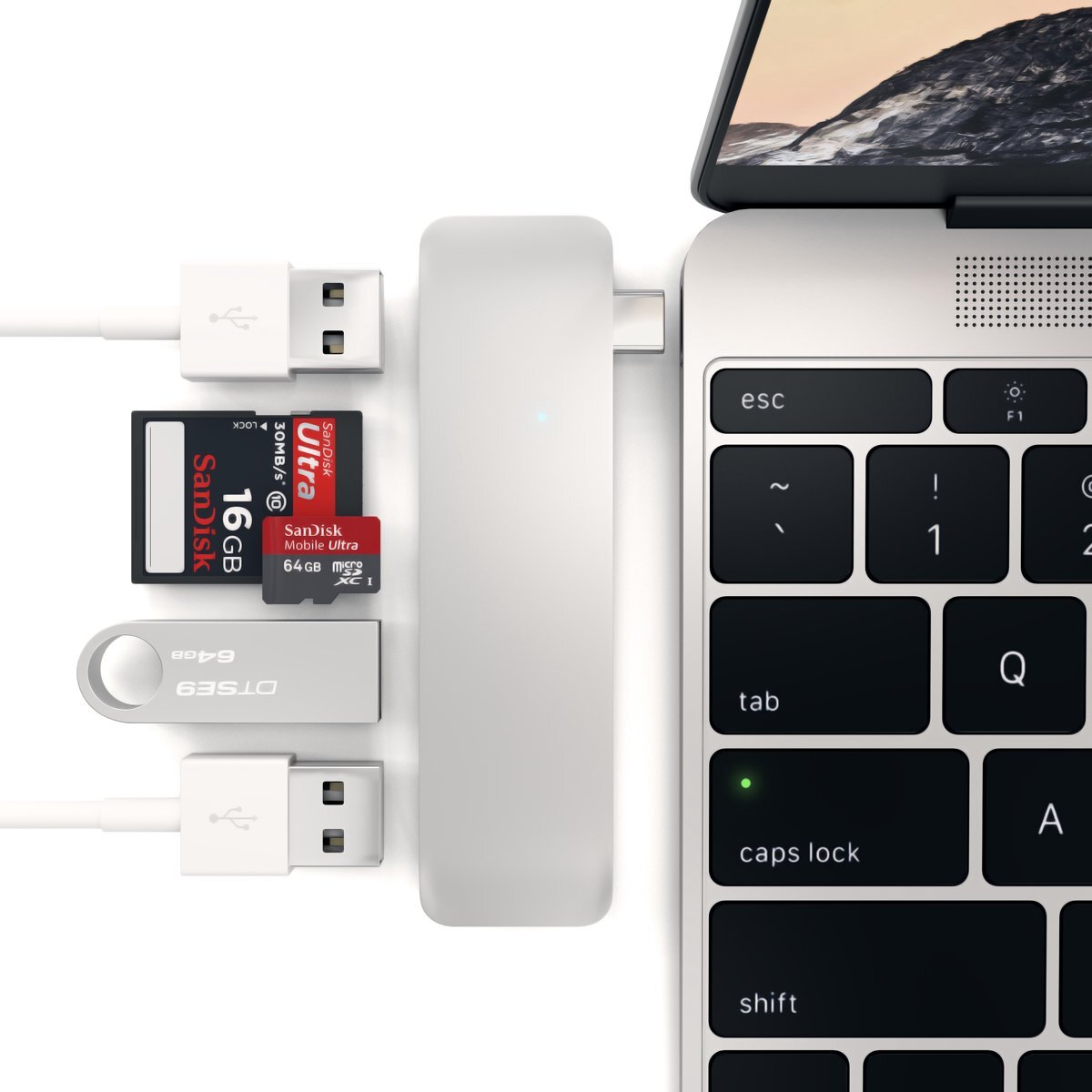 Satechi Type C USB Combo Hub Silver