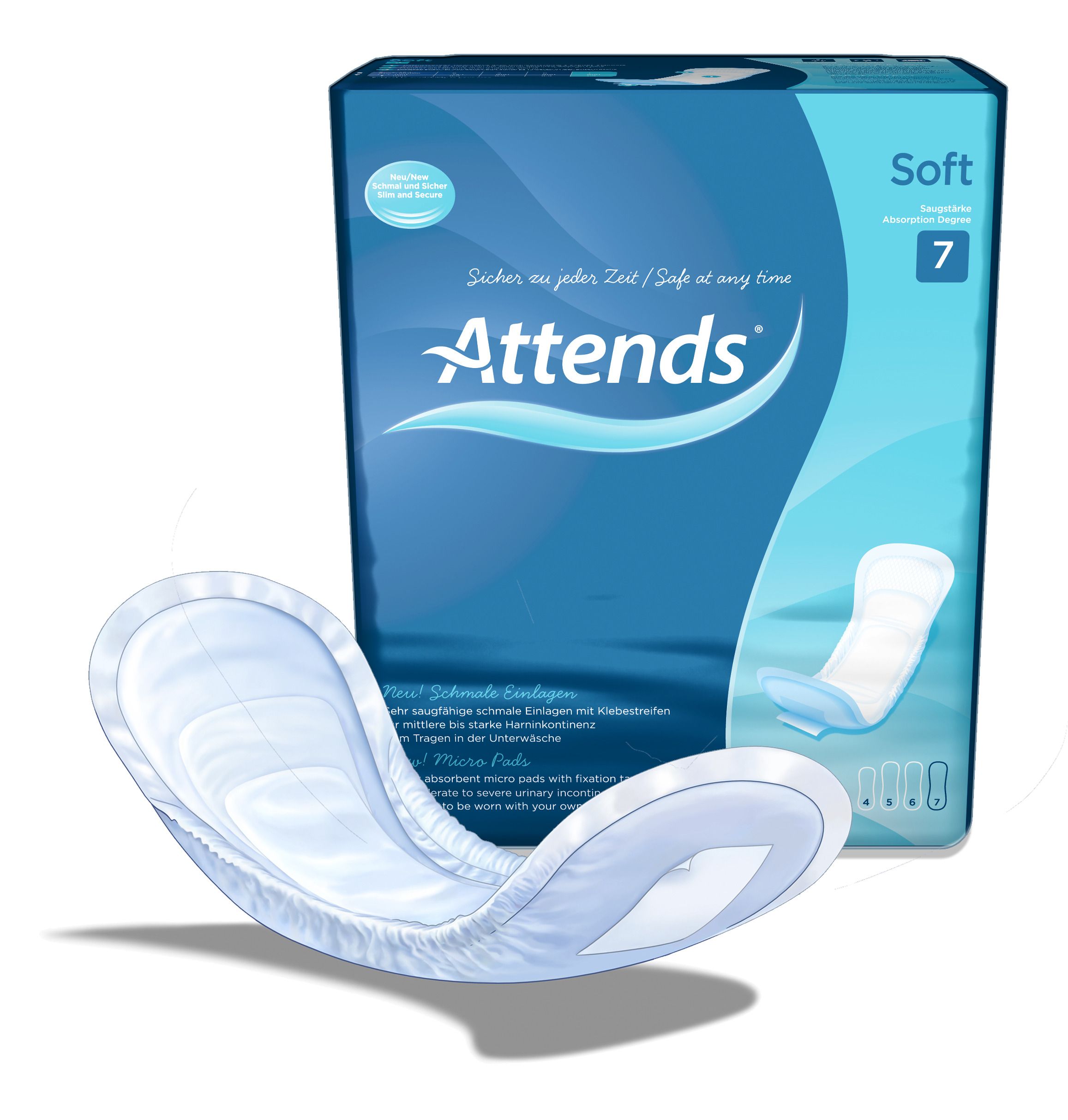 Attends Soft 7 Micropads incontinentiemateriaal - 7332152204801
