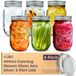 Bocal en verre sans marque - Lot de 6 - 490 ml - Hermétique - Transparent - Inox - Rond - Couvercle à vis