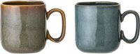 Bloomingville Mokken Aime, blauw bruin, keramiek, set van 2