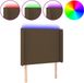 vidaXL Hoofdbord LED 93x16x118/128 cm stof donkerbruin