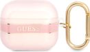 Guess TPU Printed Stripe Case voor Apple AirPods 3 - Roze
