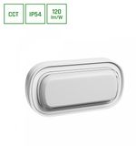 Spectrum PASTILO OVAAL LED wall light - 10W - CCT 3000K/4000K/6000K - IP54 - White