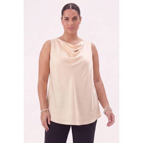 YOEK rayon top Plus Size - beige