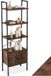 Tectake Étagère avec 4 niveaux et armoire - Design industriel - Marron foncé