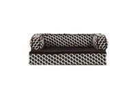 FurHaven Huisdierbed voor honden en katten - pluche en decoratie, comfortabele bank, sofa-stijl, verkoelend gelschuim hondenbed, afneembare machinewasbare hoes - diamantbruin, klein