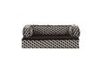 FurHaven Huisdierbed voor honden en katten - pluche en decoratie, comfortabele bank, sofa-stijl, verkoelend gelschuim hondenbed, afneembare machinewasbare hoes - diamantbruin, klein