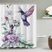 Goodivery Rideau de douche 180x180 cm Polyester Multicolore Inclus Anneaux