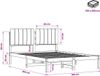 vidaXL Bedframe met gestoffeerd hoofdbord Donkerbruin en Zwart