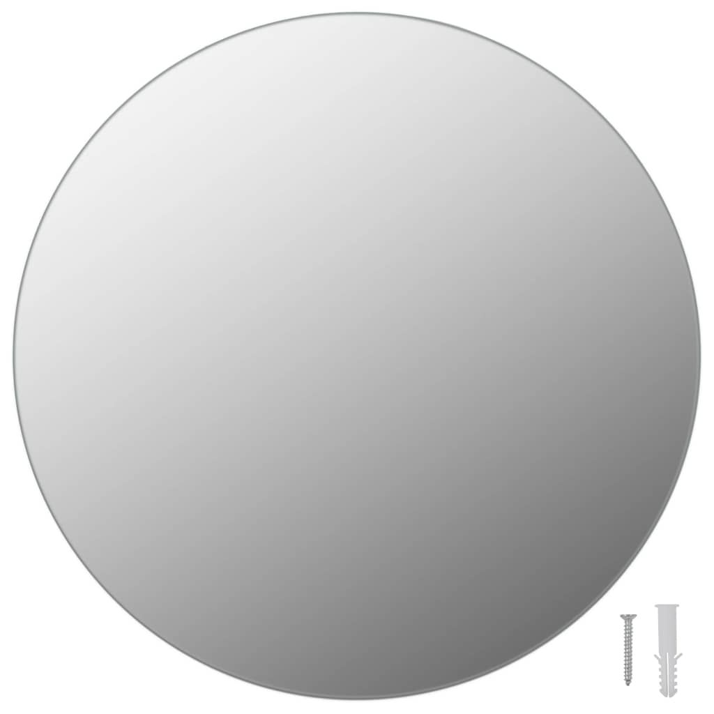 vidaXL Wandspiegel rond 40 cm glas - Zilver