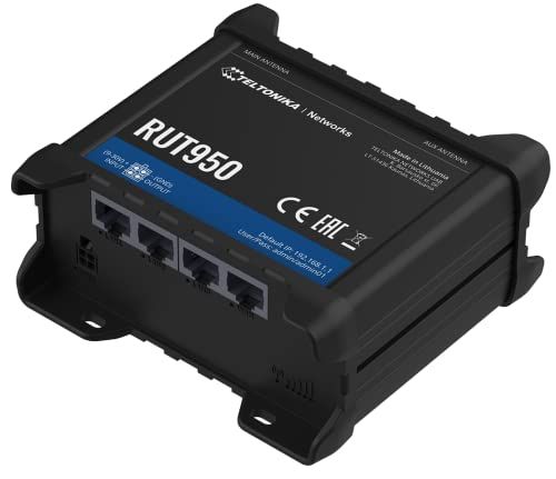 Teltonika RUT950 LTE Modem Router/WLAN 100 Mbps Down/50 Mbps, Zwart