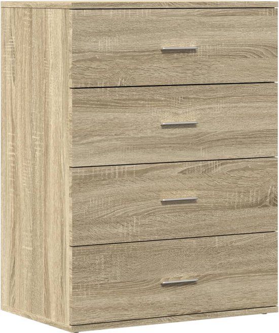vidaXL Dressoir 60x39x80 cm bewerkt hout sonoma eikenkleurig