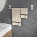 Shenzhen Haorui Industrial Technology Co., Ltd. Porte-serviettes adhésif sans perçage en acier inoxydable - porte-serviettes solide pour salle de bain - argent - SUS304