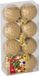 Ger Import Boules de Noël - 8x - Or - Plastique - Paillettes - D3 cm
