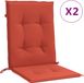 vidaXL - Stoelkussens - Lage Rug - Set van 6 - Stof - Rood Mix