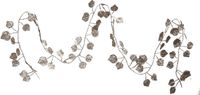 Othmar Decorations Kerstboom slinger - met bladeren - champagne - 200 cm - kunststof