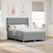 Prolenta Maison Exclusive - Boxspringbed met hoofdeinde, lichtgrijs, 140 x 200 cm, gestoffeerd