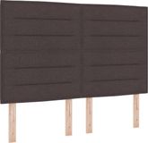 vidaXL Boxspringbed met matras Donkerbruin 160 x 200 cm Stof