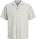 JACK&JONES Heren Overhemd - Katoen/Linnen - Maat S - Wit