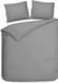Heckettlane Dekbedovertrek Punto - Linge de lit à pois - 260x200-220 cm - Lits-Jumeaux XL - Gris - Housse de couette en 100% Coton-Satin