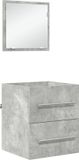 vidaXL Badkamermeubel Set met lade met opslag Grijs 41 x 38,5 x 48 cm