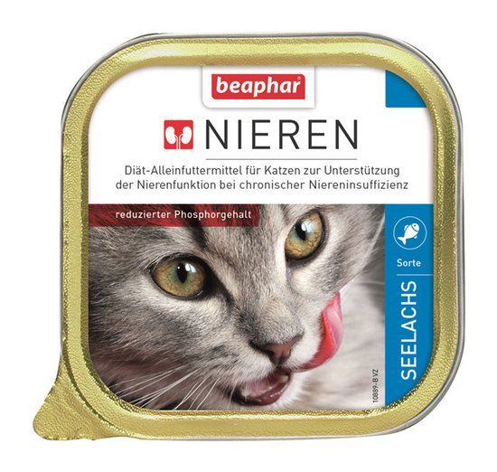 Beaphar Nierdieet Kattenvoer - Zalm - 16 x 100 g