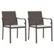 VidaXL Tuinstoelen 2 stuks Polyester Crème/Wit Gecapitonneerde zitting Terras