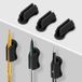 Sans marque Clips pour stylos - Clips pour stylos - Organisation de bureau - Matériau en silicone flexible - 6 pièces - Noir Gris Blanc