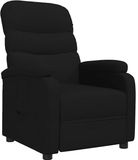 vidaXL Fauteuil verstelbaar stof zwart