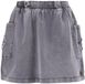 Like Flo Meisjes Rok - Maat 158/164 - Katoen - Denim - Gebloemd - Grijs denim
