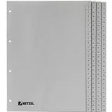 Rexel Hetzel 721311 plastic register cijfers A4 polypropyleen 1-100, grijs