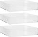 5five Set van 3x stuks make-up houder box - 20 x 20 x 5 cm - transparant kunststof