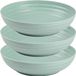 Plasticforte Rond bord/camping - 6x - diep bord - D22 cm - mintgroen - kunststof - onbreekbaar