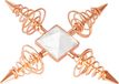 Spoel Koper Kristal Piramide Energie Generator