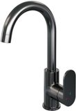 Brauer Gunmetal Edition Hoge Opbouw Wastafelmengkraan met Draaibare Ronde Uitloop Model C Gunmetal Geborsteld PVD