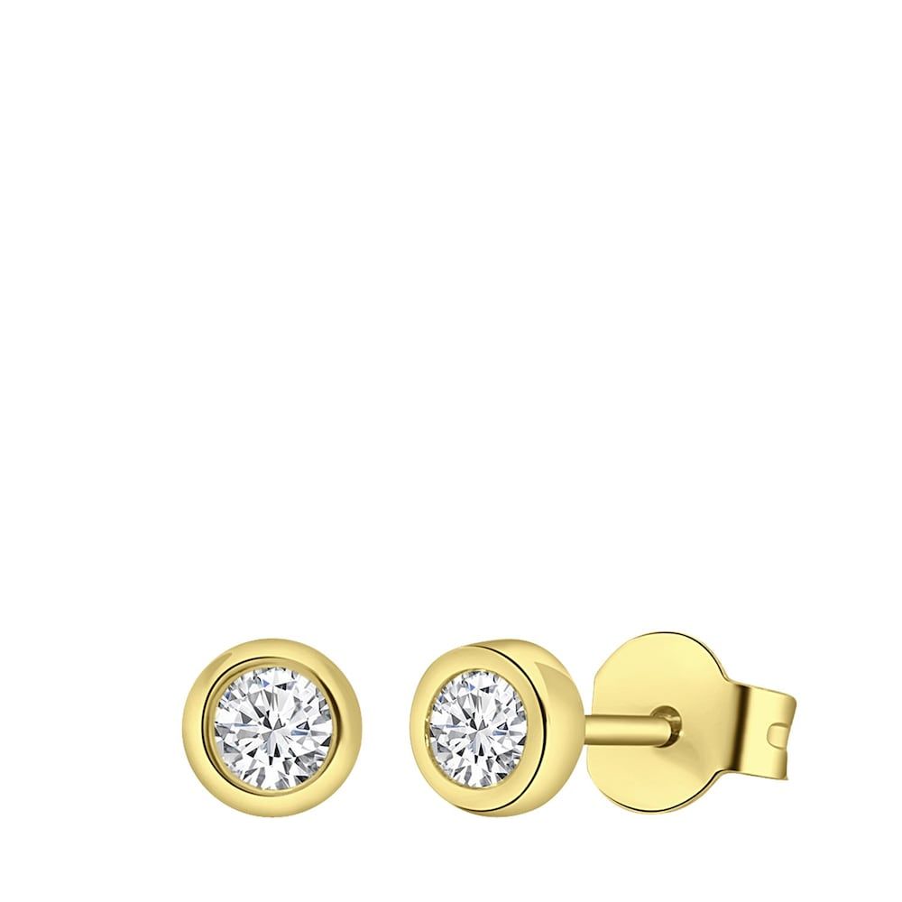 Lucardi Oorbellen Zilver - goudkleurig Dames