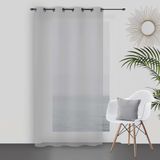 Soleil d'Ocre 33543 Panama Zeil Bij Oogjes Polyester Grijs Klair 140 x 250 cm