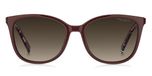 Tommy Hilfiger TH 2294/C Lunettes De Soleil Femme Rouge Oeil De Chat Gris 52mm Polarisè