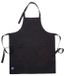 Tablier de cuisine réglable sans marque avec poches et boucle pour serviette - Coton noir - 68x85 cm
