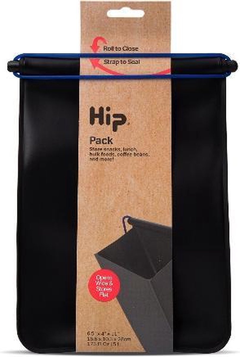 Hip Pack Groot - Herbruikbare Lunchzak - Siliconen/Polypropyleen - Zwart