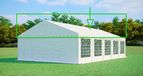 Tente de réception 6x10 m – PVC 500 g/m², hauteur latérale 2 m, sans armature - Blanc