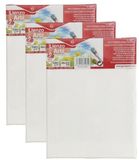 Gerimport Schilderdoek - 3x - 24 x 18 cm - blanco canvas - rechthoekig - houten frame