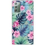 Samsung Galaxy Note 20 Tropical aquarelle bedrukt siliconen hoesje