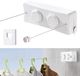 Sans marque Corde à linge rétractable 2 x 5,1 m Coin lavage avec étendoir mural escamotable Séchoir peu encombrant