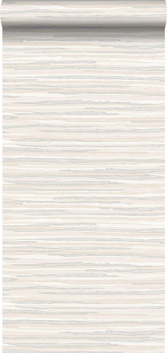 Esta Home behang geweven motief beige - 148617 - 53 x 1005 cm